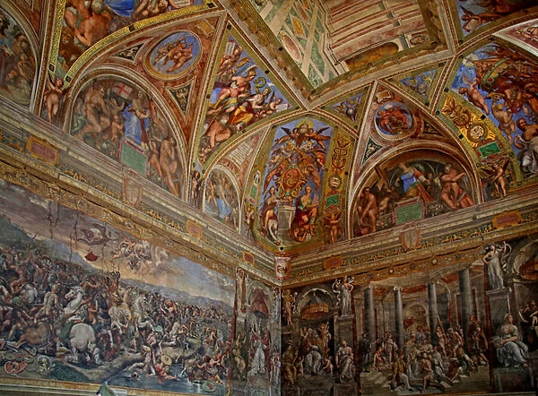 View of the Room of Constantine, Vatican City (photo)