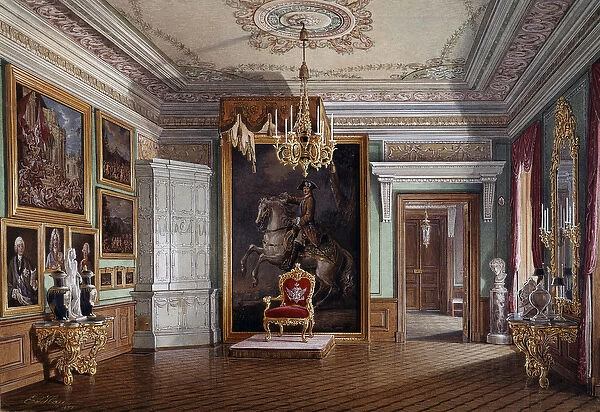 View of the room of the throne of Paul I (1754-1801) in Gatchina