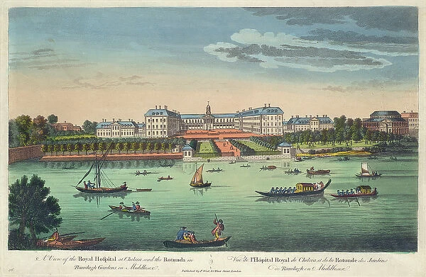 A View of the Royal Hospital at Chelsea and the Rotunda in Ranelaigh Gardens, pub