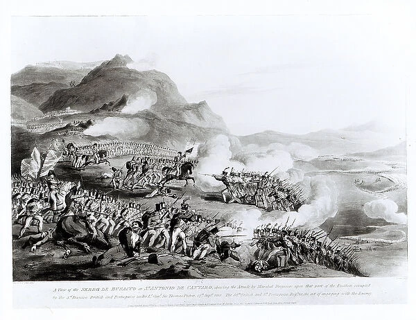 A View of the Serra de Busacco at San Antonio de Cantara showing the attack by Marshal