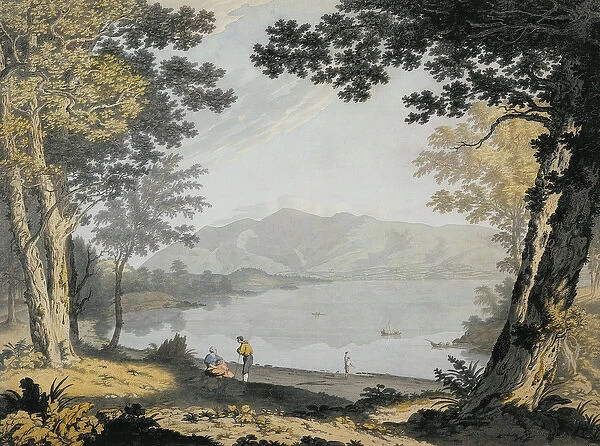 View of Skiddaw and Derwentwater, c. 1780 (w  /  c & pen over pencil)