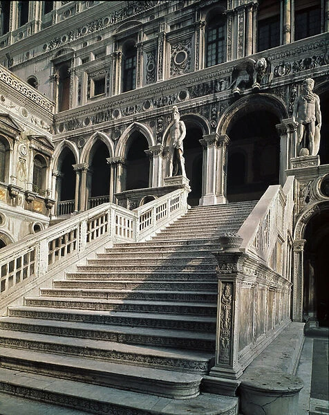 View of the staircase of the Geants, 1483-1491 (photography)