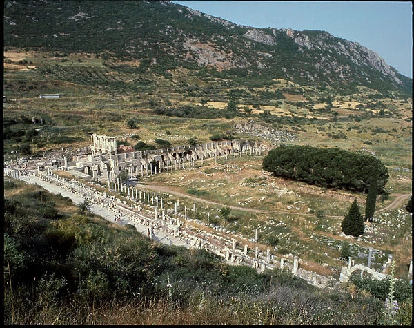 View of the street of Curetes towards the library of Celsus