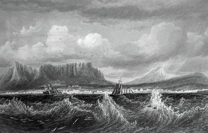 Framed Print : A view of Table Mountain, 1850