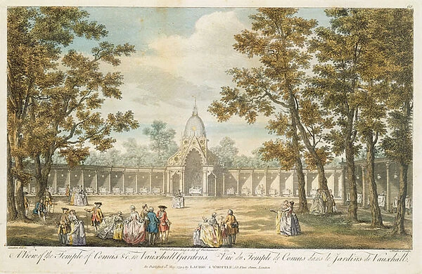 A View of the Temple of Comus at Vauxhall Gardens, engraved by Muller