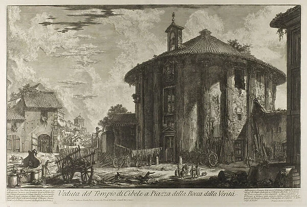 View of the Temple of Cybele in the Piazza of the Bocca della Verita, from Views of Rome