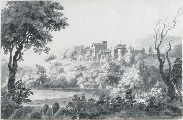 A View of Part of Tivoli, 1758 (w  /  c on paper)