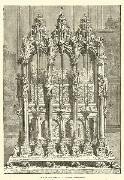 View of the Tomb of St Sebald, Nuremberg (engraving)