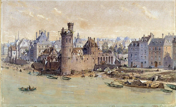 View of the Tower of Nesles in Paris in the 17th century