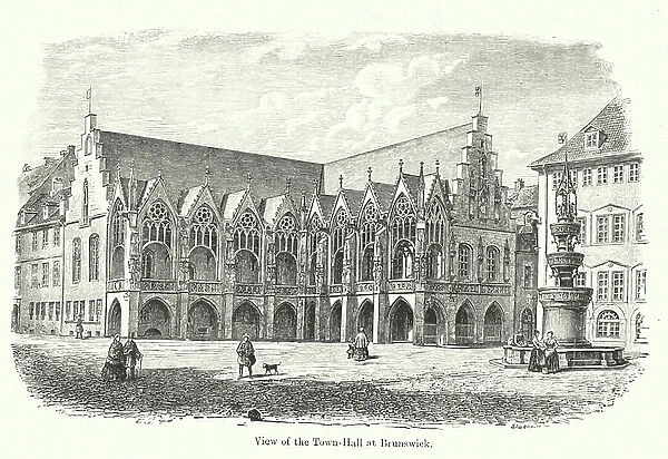 View of the Town-Hall at Brunswick (engraving)