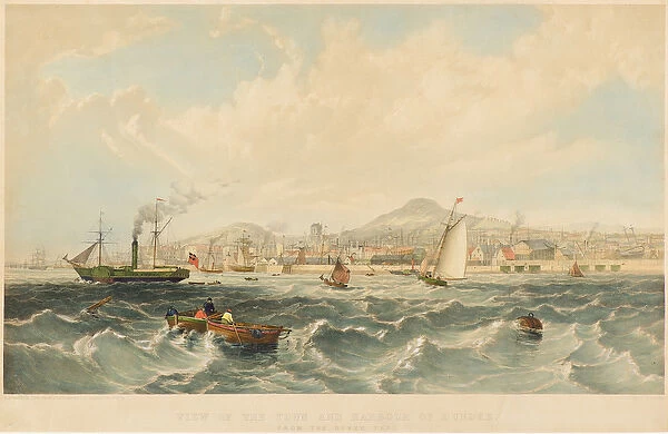 View of the Town and Harbour of Dundee, c. 1850 (lithograph)