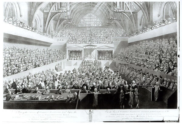 A View of the Trial of Warren Hastings (1732-1818) before the Court of Peers in Westminster Hall