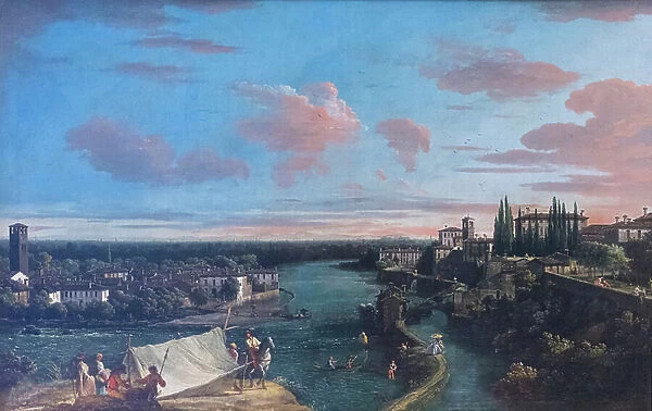 View of Vaprio d'Adda, Bernardo Bellotto, 18th century (oil on canvas)