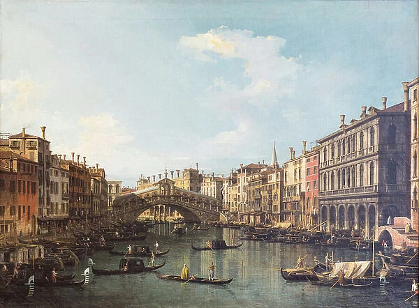 View of Venice with the Rialto bridge, 1735-1740 (oil on canvas)