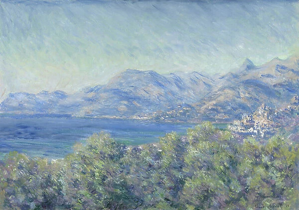View of Ventimiglia, 1884 (oil on canvas)