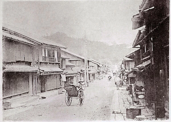 View of a village street in China Photograph of the beginning of the 20th century