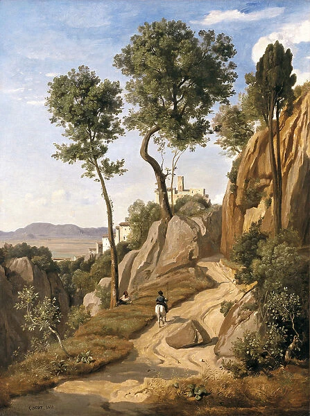View of Volterra, 1838 (oil on canvas)
