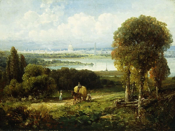 View of Washington, D, (oil on canvas)