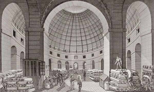 View of the Wheat Market and the Cupola, 18th-19th century (engraving)