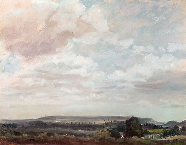 View in Wiltshire (oil on canvas)