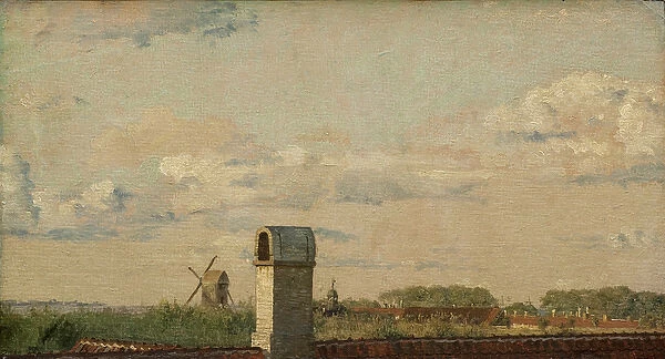 View from a Window in Toldbodvej Looking towards the Citadel in Copenhagen, c. 1833