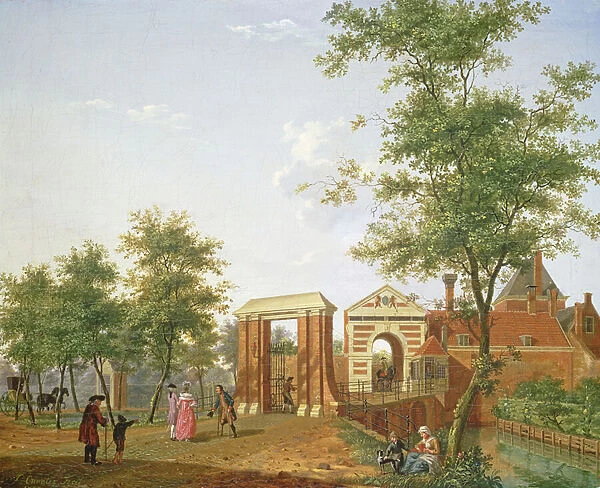 View of the Zylpoort, Harlem, 1780 (oil on canvas)