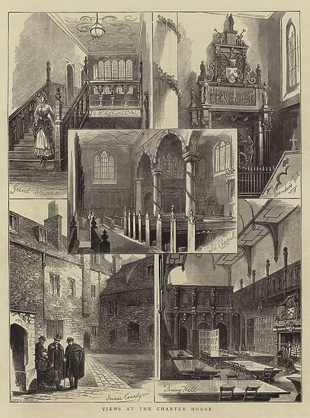 Views at the Charter House (engraving)
