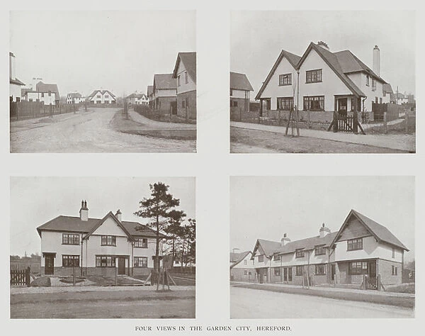 Four Views in the Garden City, Hereford (b  /  w photo)