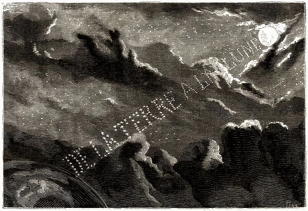 Vignette for From Earth to the Moon, by Jules Verne, 1865 (engraving)