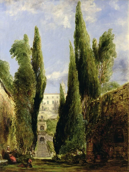 Villa D Este, Tivoli (oil on canvas)