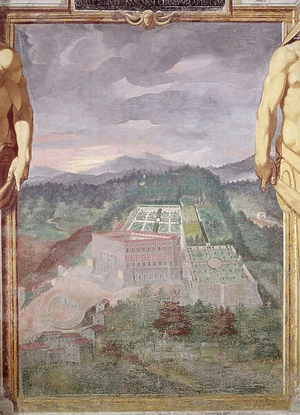 The Villa di Caprarola, from the Loggia of the Villa Lante, 1568 (fresco)