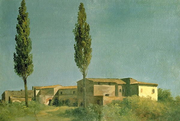 At the Villa Farnese: The Two Poplars, c. 1777 (oil on card)