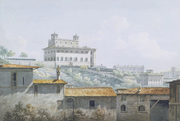 The Villa Medici, Rome, 1784 (w  /  c over graphite on paper)