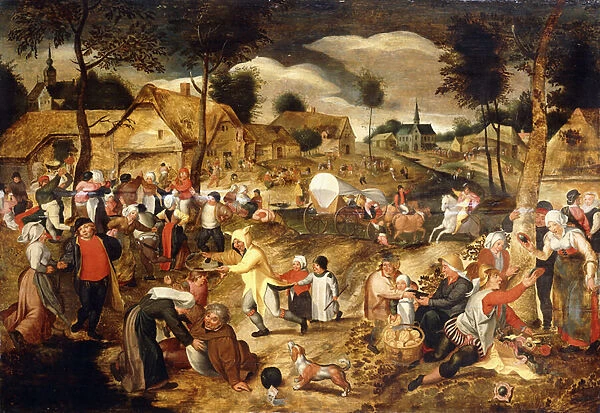 A Village Kermesse, (oil on panel)
