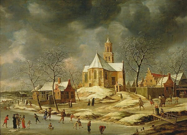 The Village of Midlum (oil on canvas)