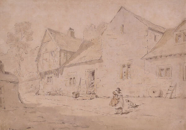 Village Scene, Kent, 1767-1816 (Watercolour)