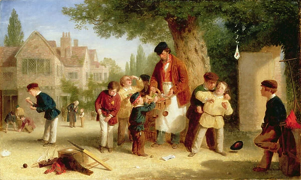 A Village School in Bedfordshire (oil on canvas)