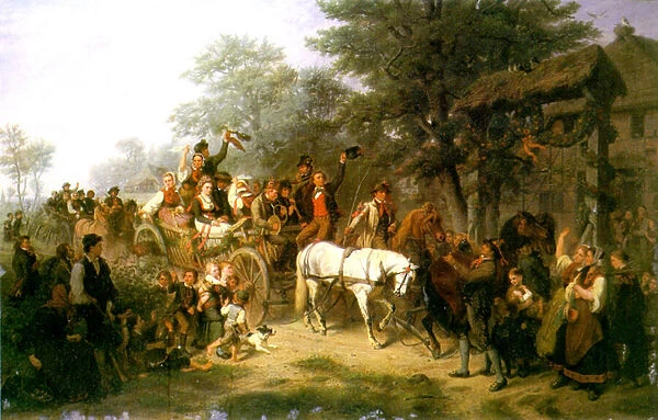 A Village Wedding, 1859 (oil on canvas)