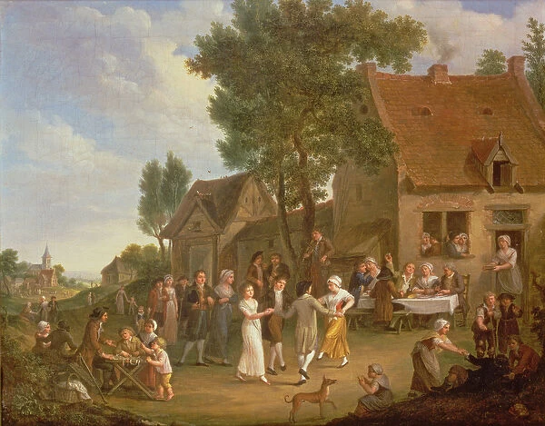 A Village Wedding (oil on canvas)