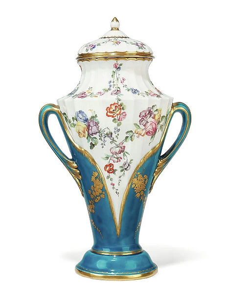 A Vincennes Two-Handled Vase and Cover, 1755-56 (ceramic)