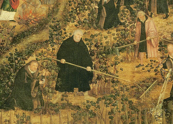 The Vineyard of the Lord, 1569 (oil on panel) (detail of 330498)