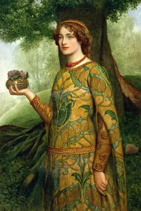 Framed Print : Violets. Ma55345 Violets by Linton, James Dromgole 