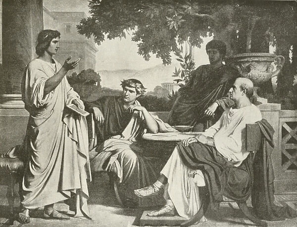 Virgil, Horace and Varius at the House of Maecenas (gravure)