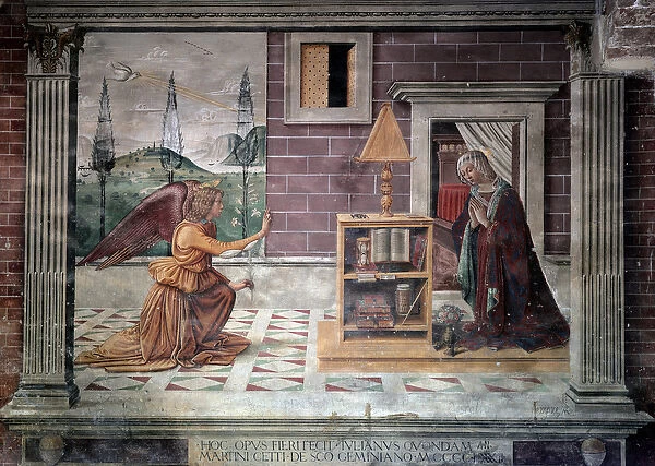 Virgin of the Annunciation (Vergine annunziata) - Fresco, 1482