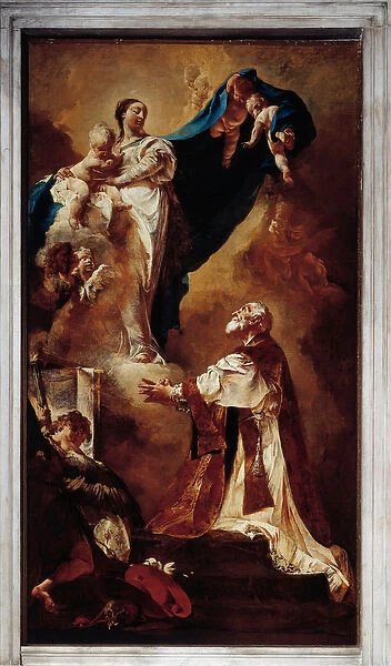 Virgin appears to St Philip Neri (oil on canvas, 1727)