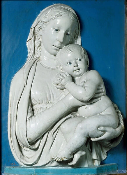 The Virgin of the Apple Sculpture by Luca della Robbia (ca