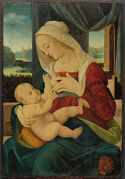 Virgin and Child, 1400s (oil on wood)