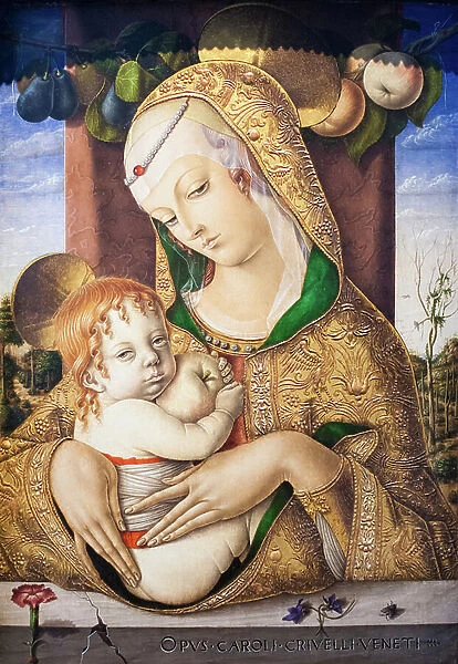 The virgin and child, 1480, (tempera on panel)