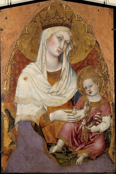 The Virgin and Child Altarpiece by Taddeo di Bartolo (1363-1422). About 1400. Dim