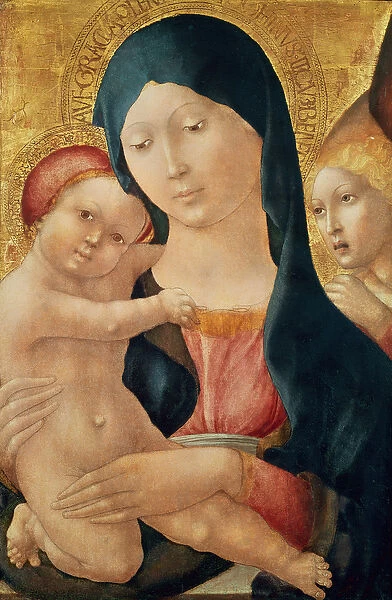 Virgin and Child with an Angel, c. 1468-70 (tempera on panel)